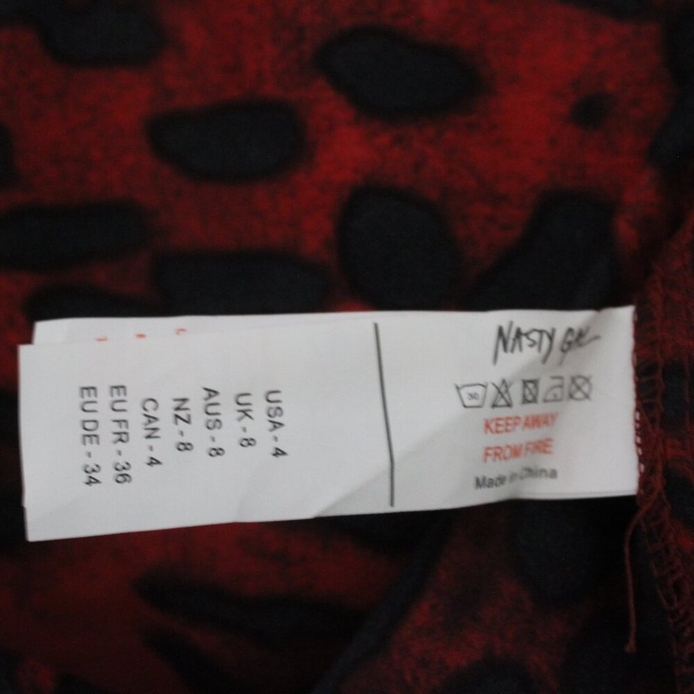 Pretty little thing red/black leopard print slip dress (944) - Picture 16 of 16